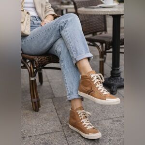 NEW FRYE • Leather High Top Sneakers (11)